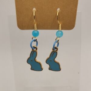 Blue Bunny Earrings